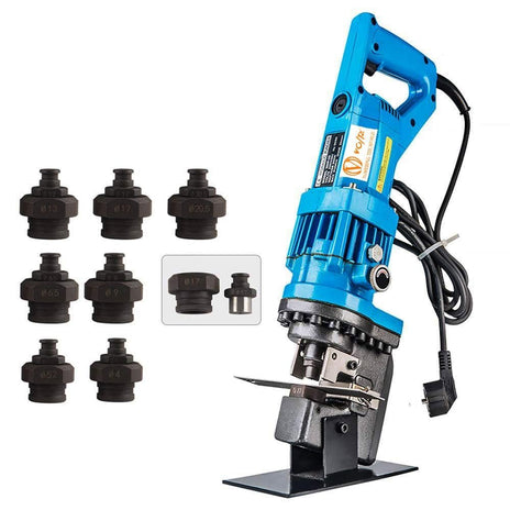 VOLTZ HPT-20A Hydraulic Punching Tools Hydraulic Hole Punching Range 4-20.5mm (7 dies) Hydraulic Metal Hole Puncher w/Manual Oil Return Switch, Hydraulic Hole Punch Machine 1200W