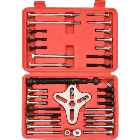 VOLTZ DN-D1008 Harmonic Balancer Puller Set | 46PCS Power Steering Pulley Puller Installer Tool Set, Flywheel Remover, Crankshaft Pulley Removal, Steering Wheel Pulling Set