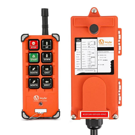 VOLTZ F21-E1 RX Hoist Crane Industrial Remote Control Wireless Transmitter Push Button Switch Channel