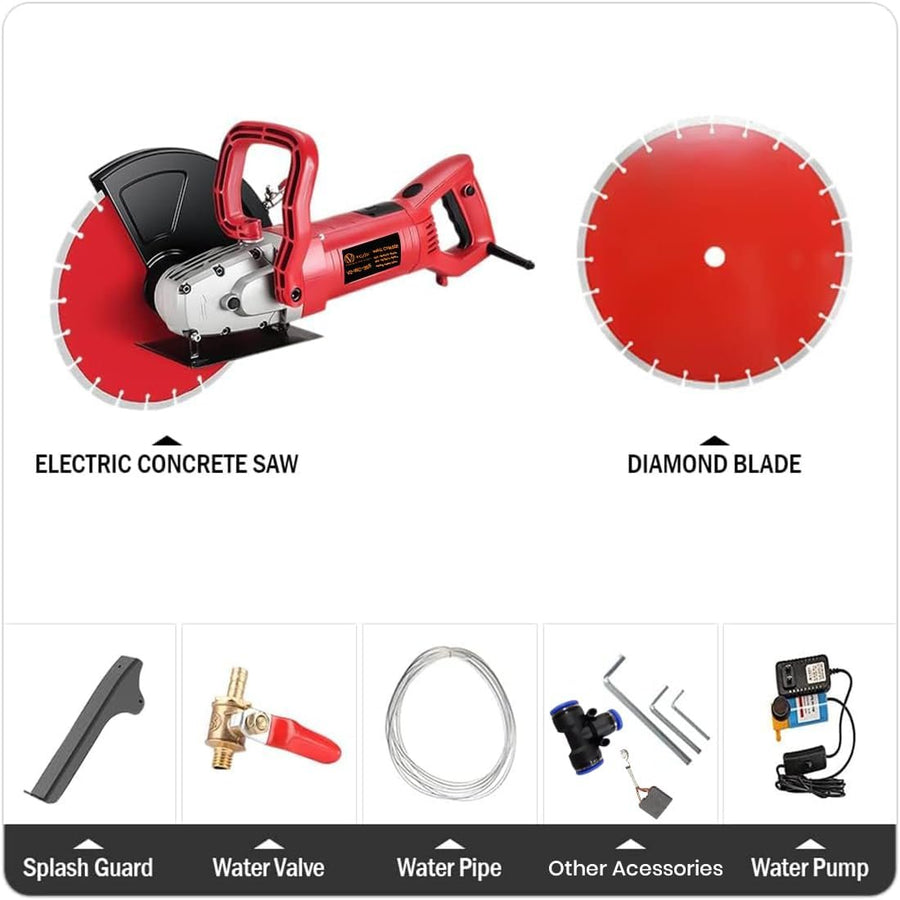 VOLTZ VZ-355 Electric Wall Chaser 3000 W Electric Groove Cutting Slotting Machine Wall Cutter, Tile Cutter Machine