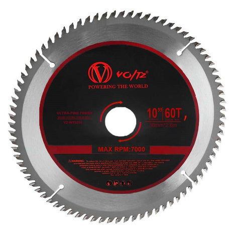 VOLTZ Table Saw Blade 254mm/10 inch, 60T Steel Wood Cutting Suitable with (VZ-WTS254 Table Saw) (Blade Pack of-1)