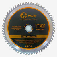 VOLTZ 10 Inch 80 Teeth Carbide-Tipped Professional Woodworking Saw Blade for VZ MS-255 Miter Saws