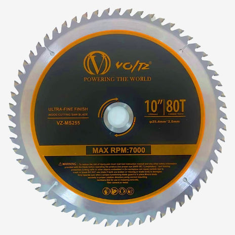 VOLTZ 10 Inch 80 Teeth Carbide-Tipped Professional Woodworking Saw Blade for VZ MS-255 Miter Saws