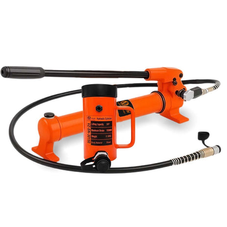 VOLTZ VZ-SN-30150 Hydraulic Lifting Jack with CP-700 Hydraulic Pump Single Acting Lock Nut lifting Stroke 150MM Lift Cylinder Jack Solid 30TON (6inch)