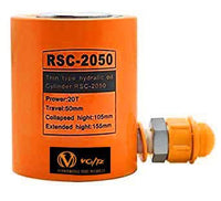 VOLTZ RSC-2050180B Hydraulic Cylinders Jack Solid with Hand pump Pressure Gauge Single Acting Hydraulic Ram Cylinder 50mm Hydraulic Lifting Cylinders (20T 2Inch)