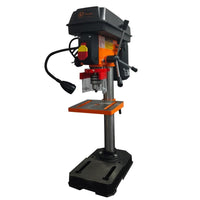 VOLTZ VZ-DP13 1.6-Amp 8-Inch 5-Speed Cast Iron Benchtop Drill Press for wood working with Led Light,Black/Orange(350w)
