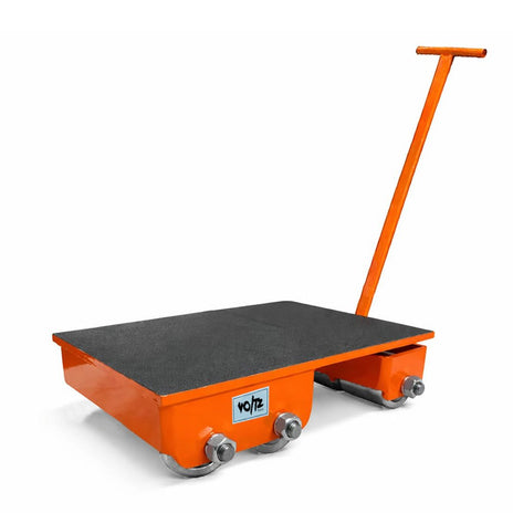 VOLTZ 15 TON CARGO TROLLEY WITH HANDLE 360 Degree Rotation Heavy Duty Industrial Machinery Mover Lifter Steel Skate Roller