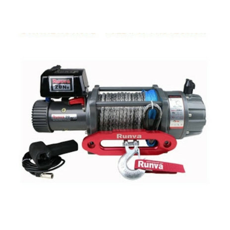 RUNVA  EWB 20000 lbs 12V with Synthetic Rope Full IP67 Protection for Camper/Towing Trucks