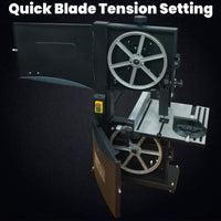 VOLTZ VZ-BS230 9 In. 500w Benchtop Band Saw for Woodworking, Black (VZ-BS9)