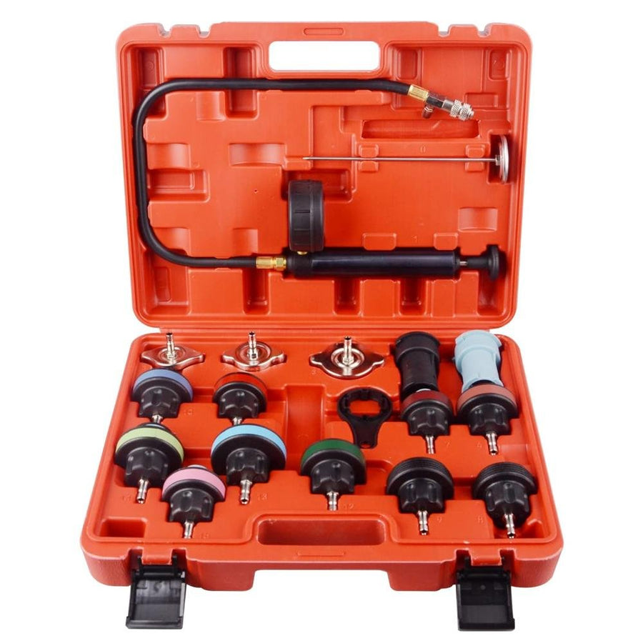 VOLTZ VZ-8002 18-Piece Radiator Pressure Tester Kit – Universal Cooling System Diagnostic Tool