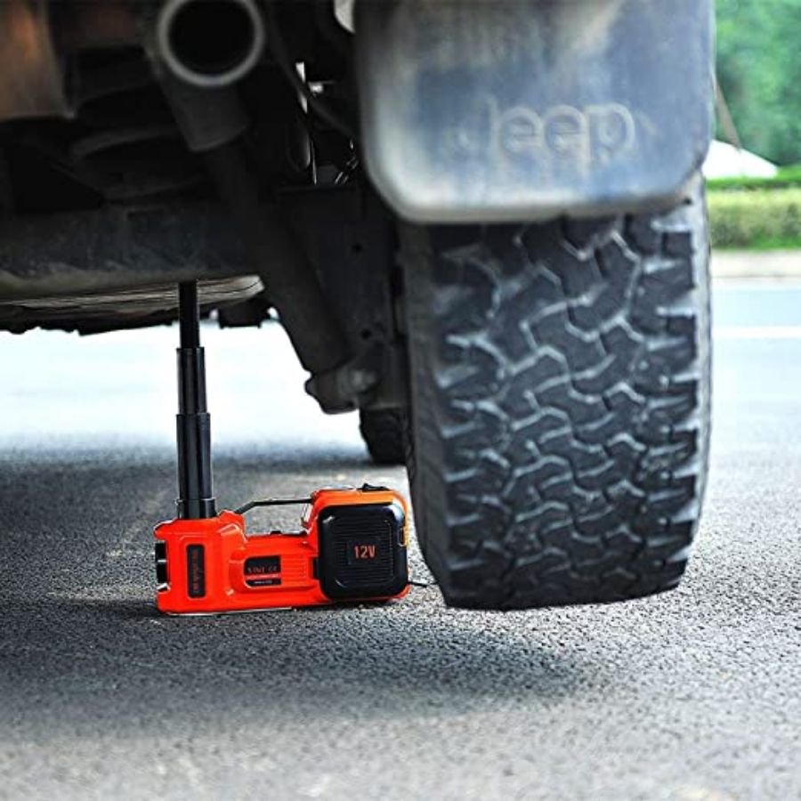 VOLTZ TY155HJ 5 Ton 12V Hydraulic Electric Car Jack with Impact Wrench | Portable 12V Car Jack for Emergency Tire Change (Lifting Range: 6–17.7 Inch)