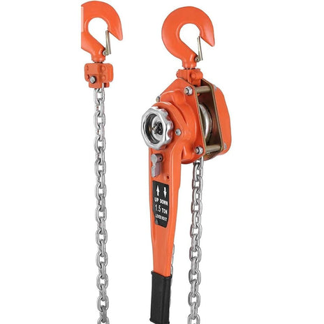 VOLTZ  Rachet Lever Chain Hoist Block Cap (Orange, 1.5 Ton and 1.5 m)