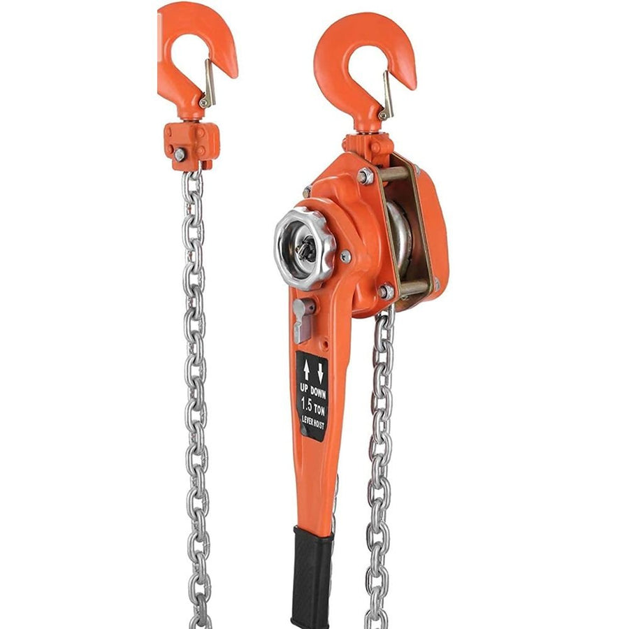 VOLTZ  Rachet Lever Chain Hoist Block Cap (Orange, 1.5 Ton and 1.5 m)