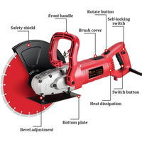 VOLTZ VZ-355 Electric Wall Chaser 3000 W Electric Groove Cutting Slotting Machine Wall Cutter, Tile Cutter Machine
