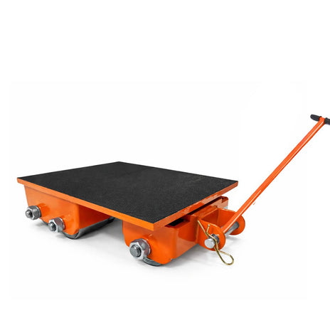 VOLTZ 12 TON CARGO TROLLEY WITH HANDLE 180 Degree Rotation Heavy Duty Industrial Machinery Mover Lifter Steel Skate Roller
