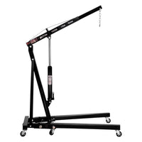 VOLTZ VZ-2 Ton Alloy Steel Engine Hoist Folding Hydraulic Cherry Picker Shop Crane 4400 Ib Lift heavy duty Shop Crane With Wheels Engine Crane 90kg(Black)