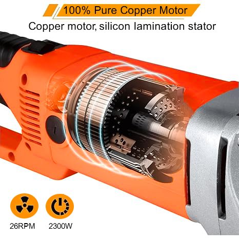 VOLTZ VZ-PMT-2300-1 Electric Pipe Threader Upgraded Pipe Threading Machine Uses Pure Copper Motor 2300W Portable Handheld NPT Threader Kit with 4 HSS Dies (1/2”-1-1/4”)
