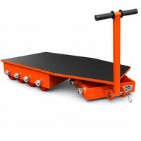 VOLTZ HCT-32 TON Cargo Trolley with Handle 180 Degree Rotation Heavy Duty Industrial Machinery Mover Lifter 20 PU Wheel Roller