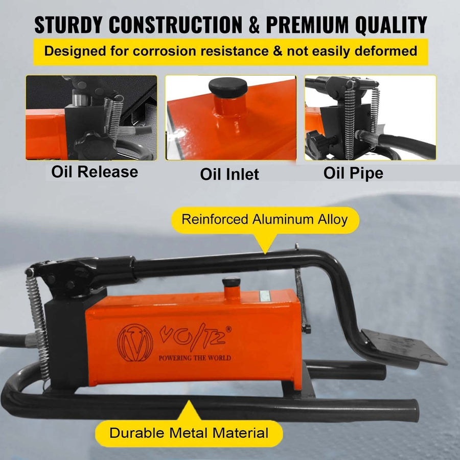VOLTZ VZ-FP-700 Hydraulic Foot Pump Manual Operated Single Acting Industrial Foot Pump Tool Indoor and Outdoor