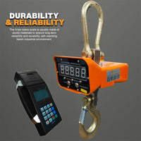 VOLTZ VZ-CS 5 Ton Digital Scale With YTK-1100 Handheld Data Printing Instrument 11000lb/5000Kg Digital Hanging Scale Industrial Heavy Duty Crane Scale with Remote Control