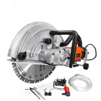VOLTZ WC-400X Electric Wall Chaser 7200W | 15.7-Inch (400mm) Saw with Guide Roller, Water Line | 3800RPM, 155mm Depth Diamond Cutting Blade 220V Wall, Marble, Concrete Cutter Machine