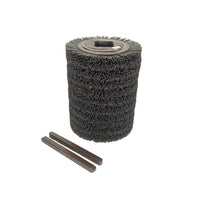 VOLTZ Drum Wheel (For VZ-MP650) 80 x 100mm & Grip 80G Abrasive Wire Drawing Wheel Drum Burnishing Polishing Brush for wooden furniture floor polishing