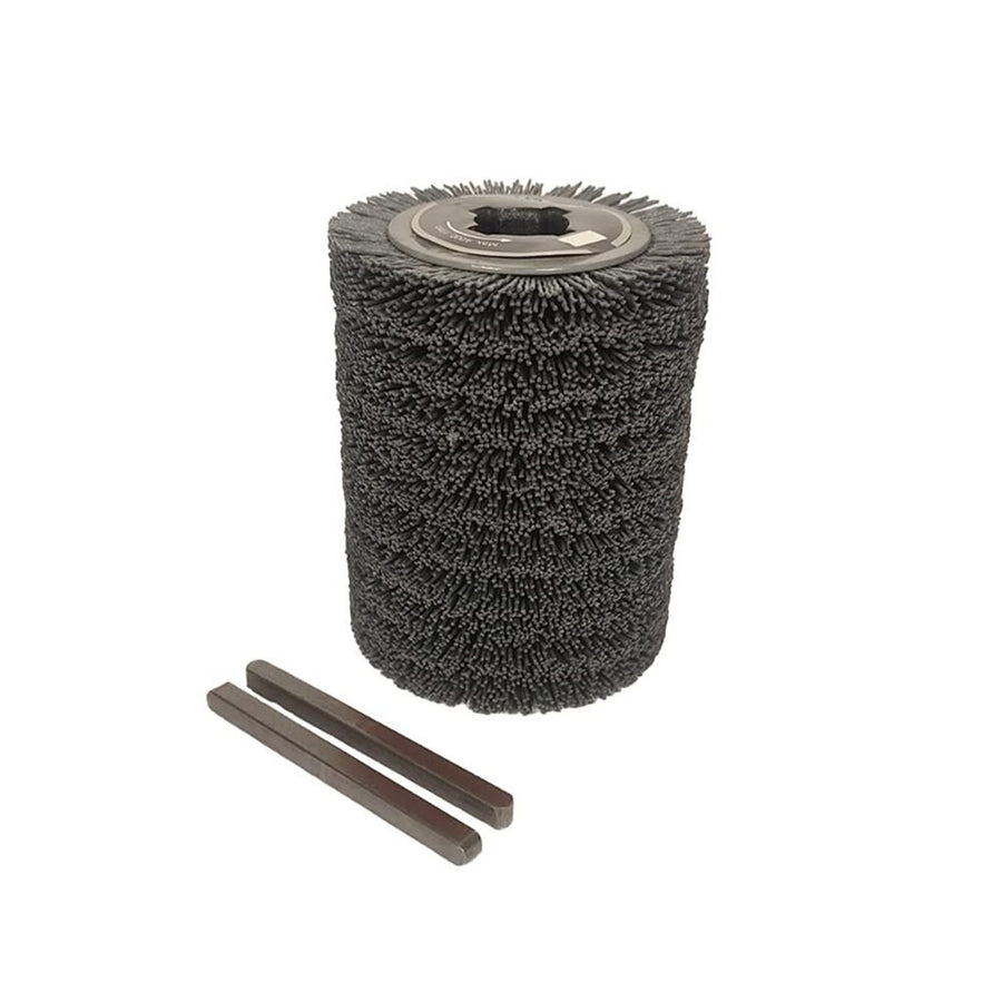 VOLTZ Drum Wheel (For VZ-MP650) 80 x 100mm & Grip 80G Abrasive Wire Drawing Wheel Drum Burnishing Polishing Brush for wooden furniture floor polishing