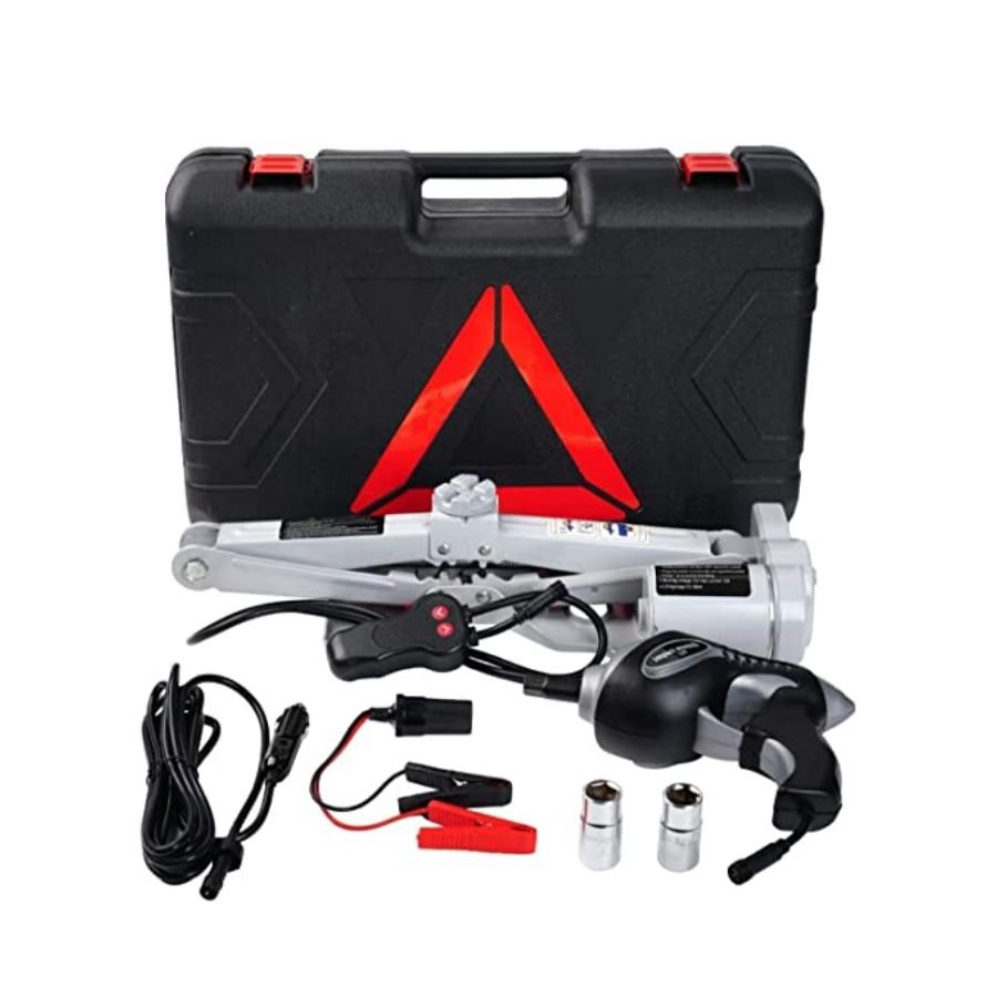 VOLTZ TY45EJS 5 Ton 12V Electric Car Jack with Impact Wrench | Portable Emergency Repair Kit for Cars & SUVs
