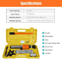 VOLTZ   VZ-HP10 T Hydraulic Pullers 10 Ton 3 Jaw Hydraulic Gear Puller,VOLTZ Tools Wheel Bearing Hub Removal Tool