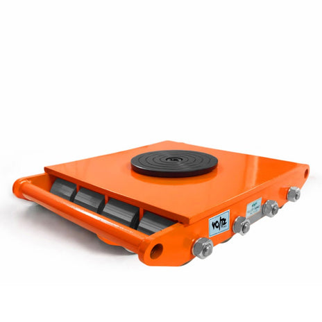 VOLTZ  24 Ton Steel wheel Cargo trolley | 360° Rotation Machine Dolly Skate | 16 Steel Roller Cargo Trolley (48,000 lbs Capacity)