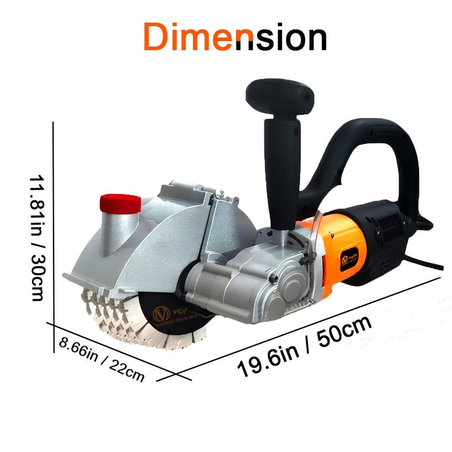 VOLTZ BWC-156 Brushless Wall chaser machine 6500W with 5 Blade groove cutting machine slotting electric wall chaser 220V, 6300 RPM marble concrete cutter Machine