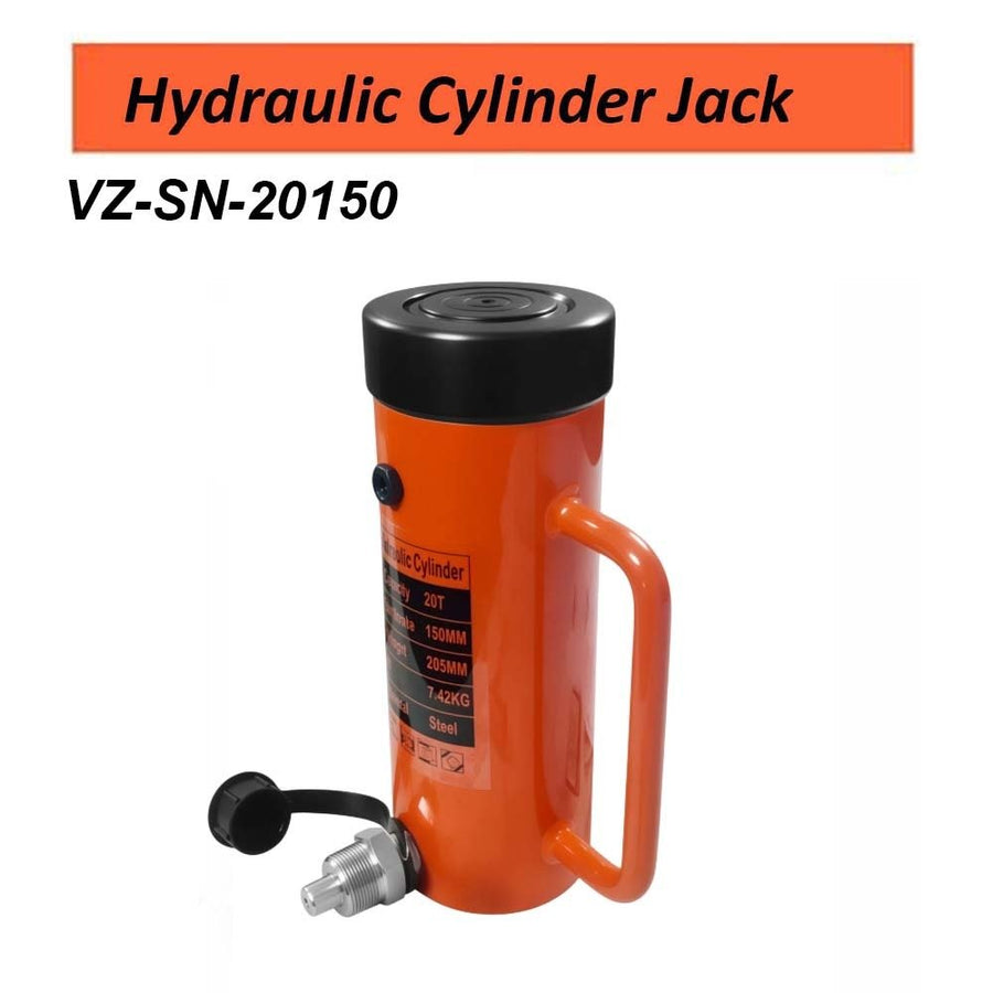VOLTZ VZ-SN-20150 Hydraulic Lifting Jack with CP-700 Hydraulic Pump Single Acting Lock Nut lifting Stroke 150MM Lift Cylinder Jack Solid 20TON (6inch)