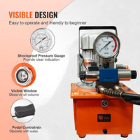 VOLTZ CH-80 Hydraulic Hole Punching Tool with VZ-DB075-D2 750w Electric Pump 50T Hole Digger Force Puncher Smooth Hole Puncher for Iron Plate Copper Bar Aluminum Stainless Steel