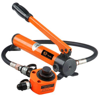 VOLTZ FPY-20D180 Hydraulic Cylinder 20 T Hydraulic Jack with CP 180 Hand Pump Low Profile Hydraulic Jack Cylinder + Hand Pump Stoke Mini Protable Hydraulic Ram Industrial Thin Lifting Jack, not for Car