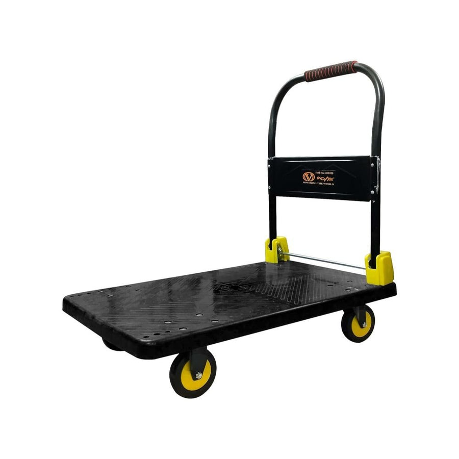 VOLTZ VZ-VHT-400 Trolley Moving Platform Hand Trolley, Material - Plastic, Foldable for Easy Storage and 360 Degree Swivel Wheels with 400kg Weight Capacity