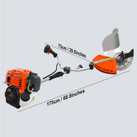 VOLTZ VX35 Brush Cutter 4 Stroke Side Pack Cutter Machine 36cc Extra Power Torque Engine | with Heavy Duty 80 Teeth, 3 Teeth Blades and Tap & Go for Grass Trimming, Lawn Cutting, etc (Fuel Power)