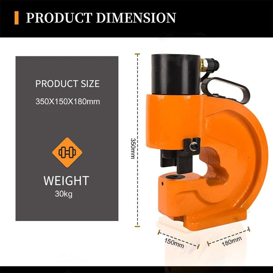 VOLTZ CH-70 +0.75kw Hydraulic Compressor Hydraulic Hole Punching Tool 35T Hole Digger Force Puncher Smooth Hole Puncher for Iron Plate Copper Bar Aluminum Stainless Steel