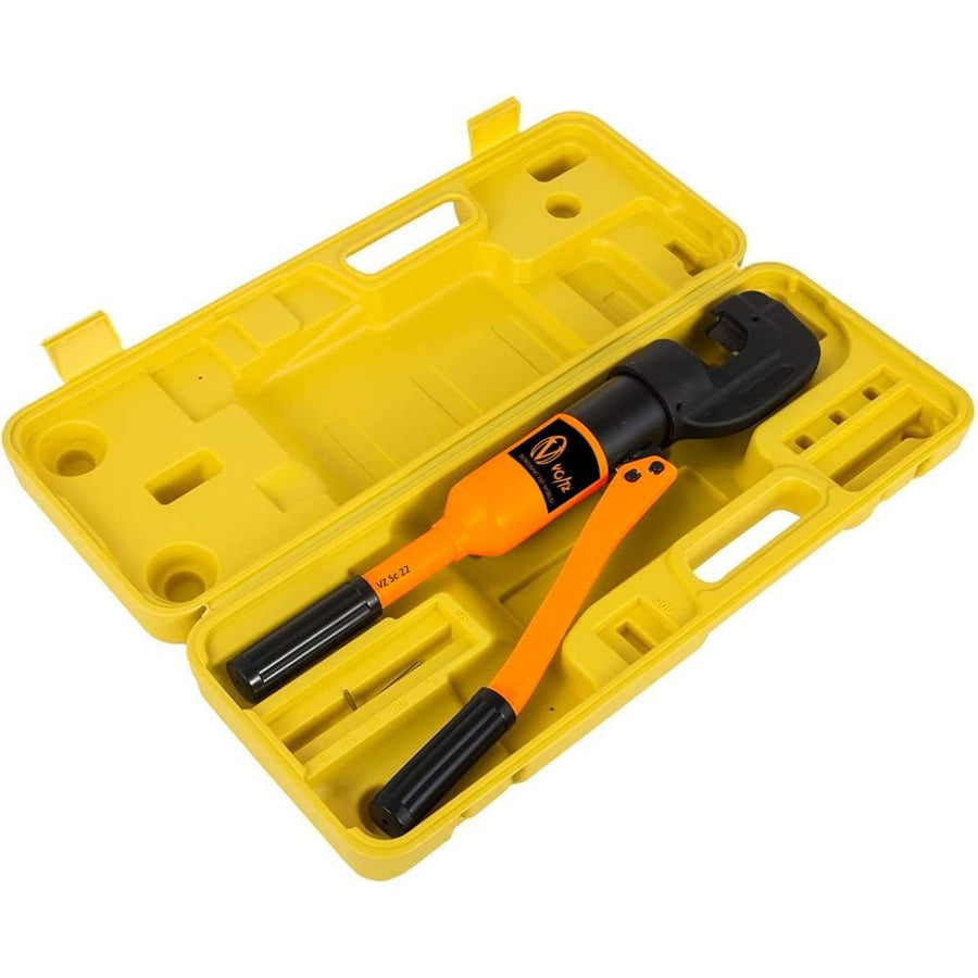VOLTZ SC-22 Rebar Cutter Manual Hydraulic Rebar Cutter 12T Steel Rebar Cutting Tool Hand Rebar Cutting Machine for Cutting Steel Bar Range ?4-22mm with Two Cutter Heads