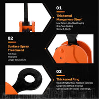 VOLTZ VZ-VH-2 Ton Vertical Plate Lifting Clamp – Heavy-Duty Lifting Power for Industrial Precision