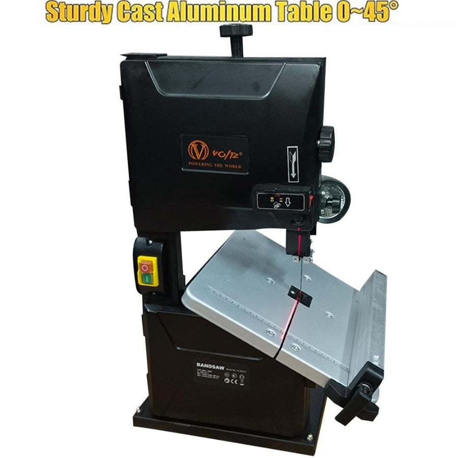 VOLTZ VZ-BS200 8 In. 350w Benchtop Band Saw for Woodworking, Black (VZ-BS8)