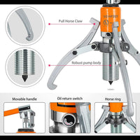 VOLTZ VZ-HP 20T Hydraulic Pullers 20 ton Hydraulic Gear Puller with Locking Nut Bearing Wheel Pulling (20 tons)