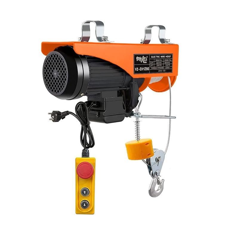 VOLTZ VZ-EH 1200X20mtrs copper Winding Mini Electric Hoist for Small Job Works and Domestic Use