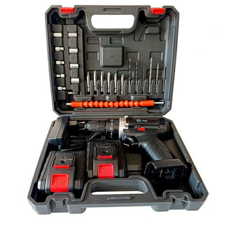 VOLTZ Cordless Electric Tool Kit 21V Cordless Drill Driver, Electric Screwdriver with 2pcs Battry & Carry Case with 23 Piece DIY Accessory Kit