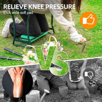 VOLTZ WB0001 Garden Kneeler and Seat - Foldable Garden Bench Stool with Soft Kneeling Pad, 6 Garden Tools, Tool Pouches and Gardening Glove for Men, Gardening Gifts for Women, Protecting Your Knees & Back