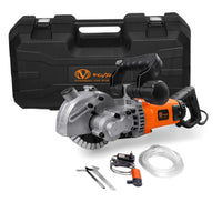 VOLTZ 125 Wall Chaser 4200W Groove Cutting Machine Wall Groove Slotting Machine Electric Brick Wall Chaser for Brick Granite Marble Concrete Cutter Notcher Groover 220V