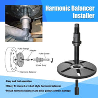 VOLTZ VZ-9009 Harmonic Balancer Puller Removal & Install Tool Kit Flywheel Remover Crankshaft Pulley Removal Installation Set Universal Harmonic Balancer, Gear Pulleys, Steering Wheel Pulling Set