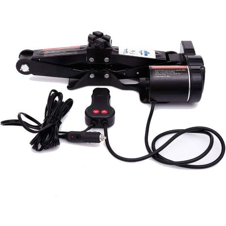 VOLTZ TY35-1 Electric Jack - 12V Car Scissor Jack for 2 Ton Vehicle Electric Quick Car Lift for Tire Change and Road Emergencies (Black)