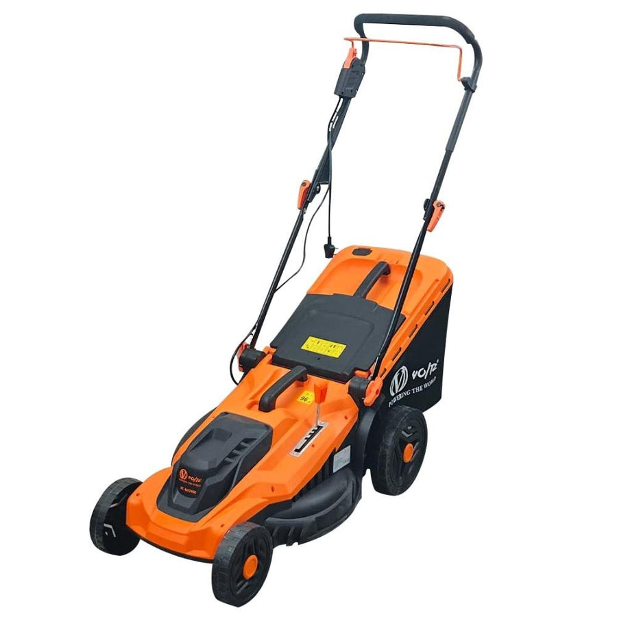 VOLTZ VZ-LM2400 Electric Lawn Mower 17 Inch Blade | Grass Cutting Machine with 52L Grass Catcher Bag | Adjustable Height Lawn Mower Electric for Garden, Yard, and Farm (Single Phase 2400W Motor)