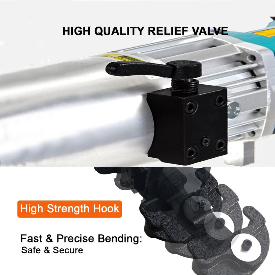 VOLTZ RB-32 Hydraulic Rebar Benders & Straightener Heavy duty 220V, 16-32 MM Hand Hold Portable Rebar Bender, Bar Bending Machine for Rebar, Steel Bar, Steel Rod