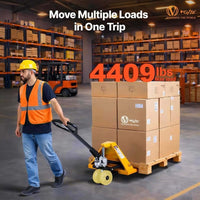 VOLTZ PT-2.5 Ton Hydraulic Hand Pallet Truck 2500kg Lift Height 200mm, Fork Size 1350x540x1200mm Heavy Duty 3 Stage Lever Manual Use for Warehouse, Factory Operations